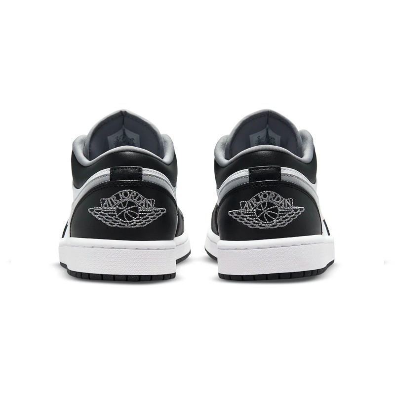 Air Jordan 1 休閒鞋 影子 Low Black Medium Grey 黑白灰 男款 553558-040-細節圖5