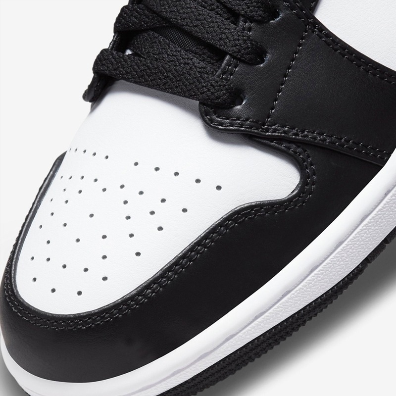 Air Jordan 1 休閒鞋 影子 Low Black Medium Grey 黑白灰 男款 553558-040-細節圖6