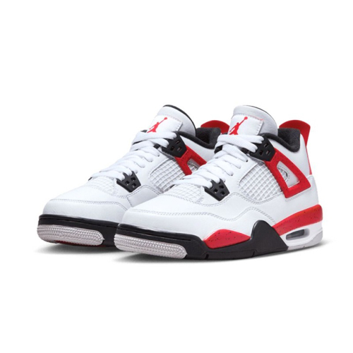 Air Jordan 4 GS ＂ Red Cement ＂ 白紅 大童 女鞋 408452-161