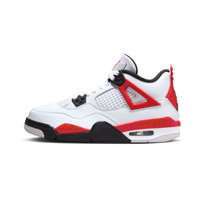 Air Jordan 4 GS ＂ Red Cement ＂ 白紅 大童 女鞋 408452-161-細節圖2