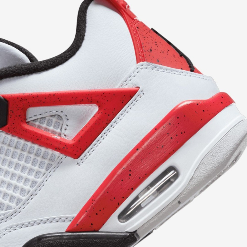 Air Jordan 4 GS ＂ Red Cement ＂ 白紅 大童 女鞋 408452-161-細節圖4