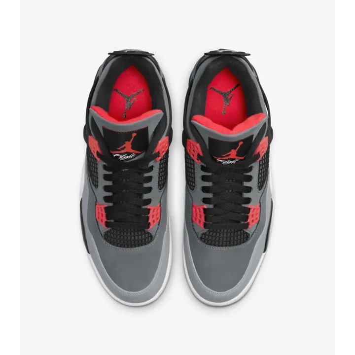 Air Jordan 4 休閒鞋 Infrared 紅外線 灰黑 紅 男款 DH6927-061-細節圖4
