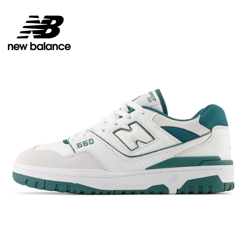 New Balance BB550STA-D楦 550 耐磨透氣 低邦 復古籃球鞋 男女同款 白綠-細節圖4