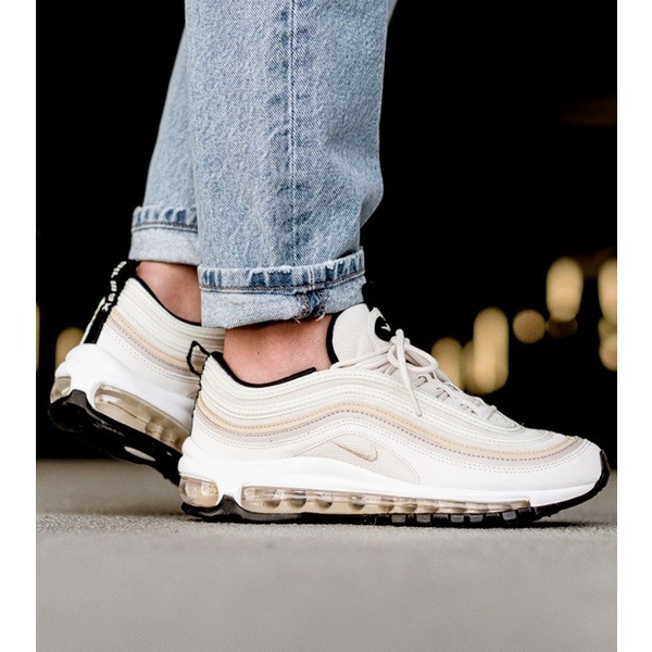 NIKE AIR MAX 97 白色 象牙白 米白 淡黃 白彈 氣墊 休閒鞋 百搭穿搭 921733-007 男女同款-細節圖8