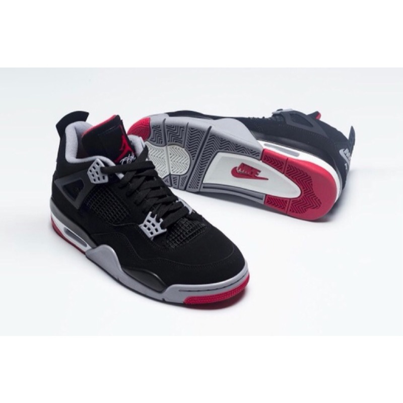 Nike Air Jordan 4 Bred 黑紅 飛人復刻 2019 308497-060-細節圖8