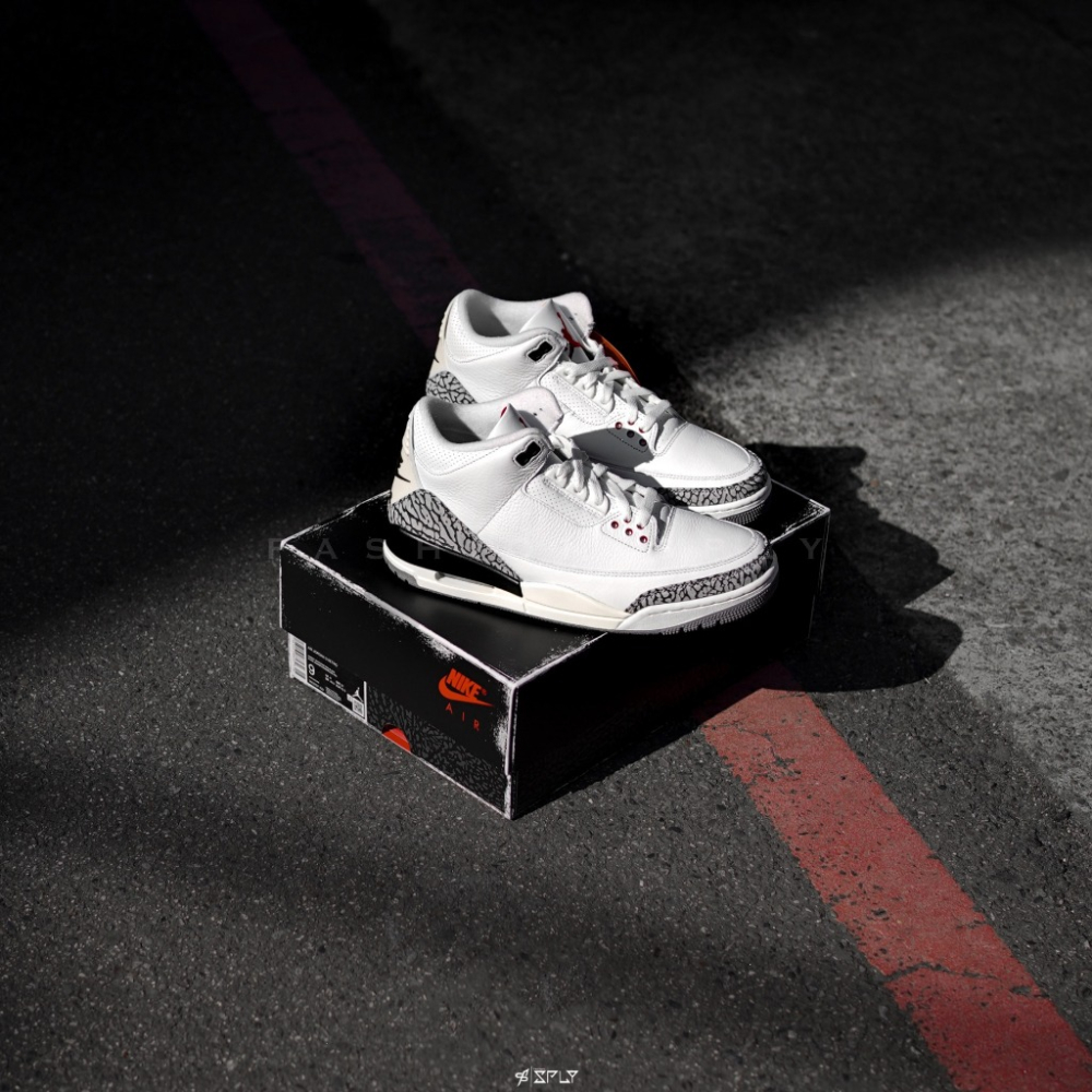 Air Jordan 3 白水泥 爆裂紋 DN3707-100 / 20375606528-細節圖3