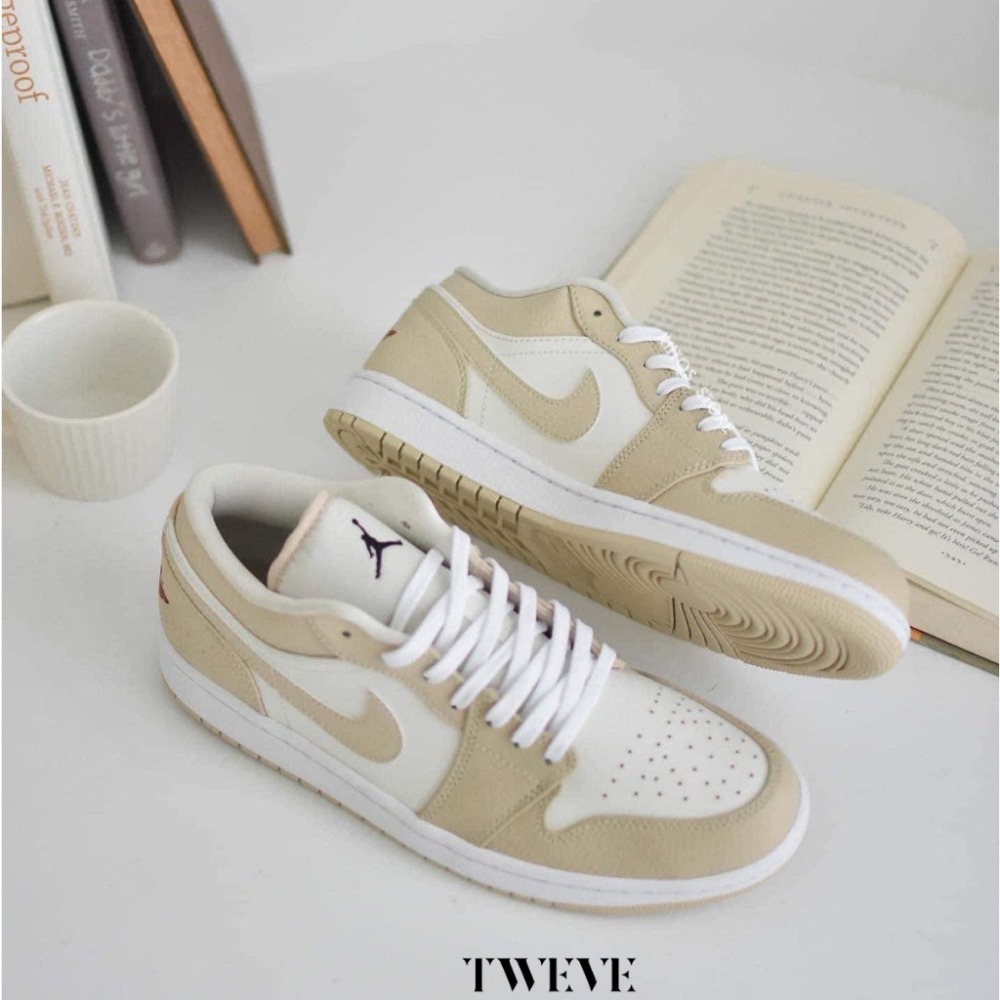 Nike Air Jordan 1 Low SE Sail Rattan 奶茶 男女款 FB7168-121-細節圖2