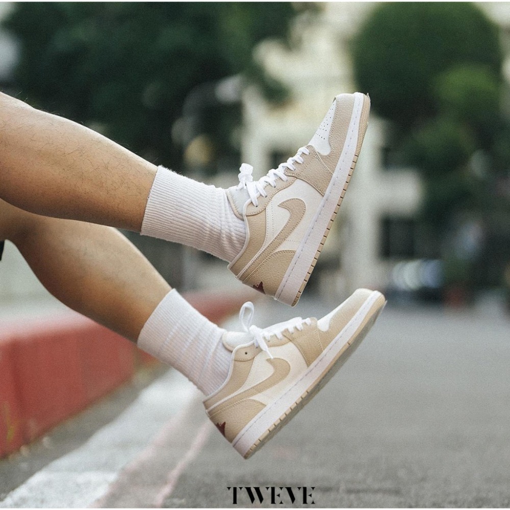 Nike Air Jordan 1 Low SE Sail Rattan 奶茶 男女款 FB7168-121-細節圖5