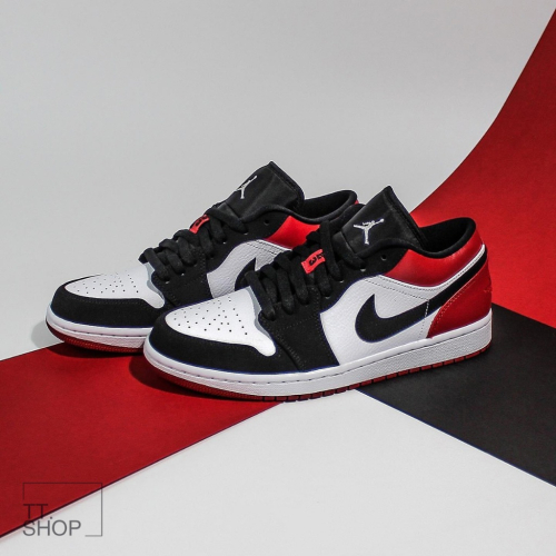 Nike Air Jordan 1 Low Black Toe 黑白紅 黑腳趾 553558-116