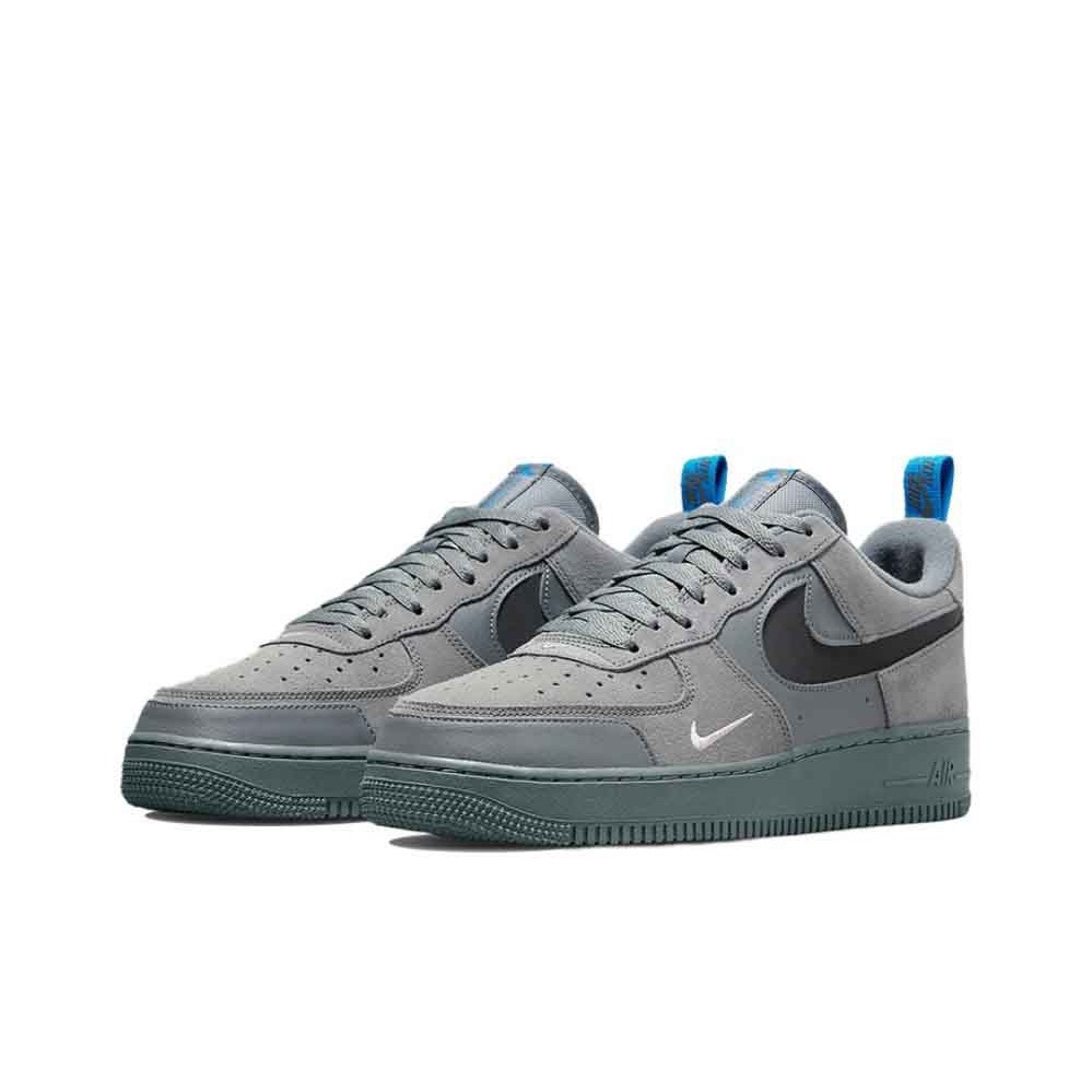 Nike Air Force 1 Low 灰黑藍 絨面皮 休閒鞋 DO6709-002-細節圖3
