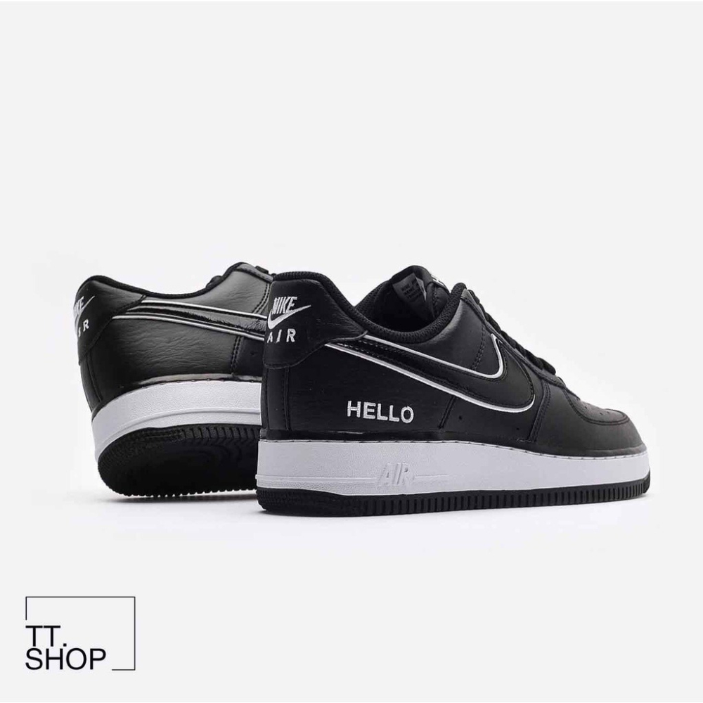 Nike Air Force 1 07 HELLO 黑白 休閒鞋 CZ0327-001-細節圖6