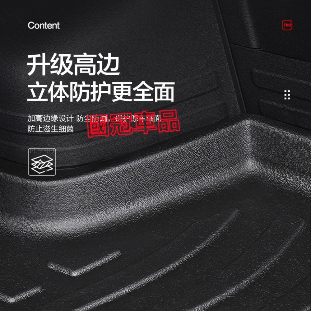 馬自達CX9後備箱墊 18-23款CX9後車廂墊 TPE尾箱墊 防水耐磨行李廂墊  靠背墊CX9專用尾箱墊-細節圖6