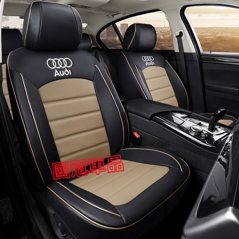 奧迪座套 Audi A1 A3 A4 A5 A6 A7 Q3 Q5 Q7 S3專用椅套 原車紋路全皮定制全包圍汽車座椅套-細節圖2