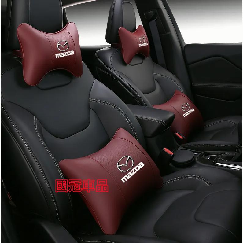 馬自達頭枕腰靠墊 護頸枕 專屬車標MAZDA 馬2 馬3  馬6 CX3 CX30 CX5 CX9 馬5四季通用靠枕-細節圖4