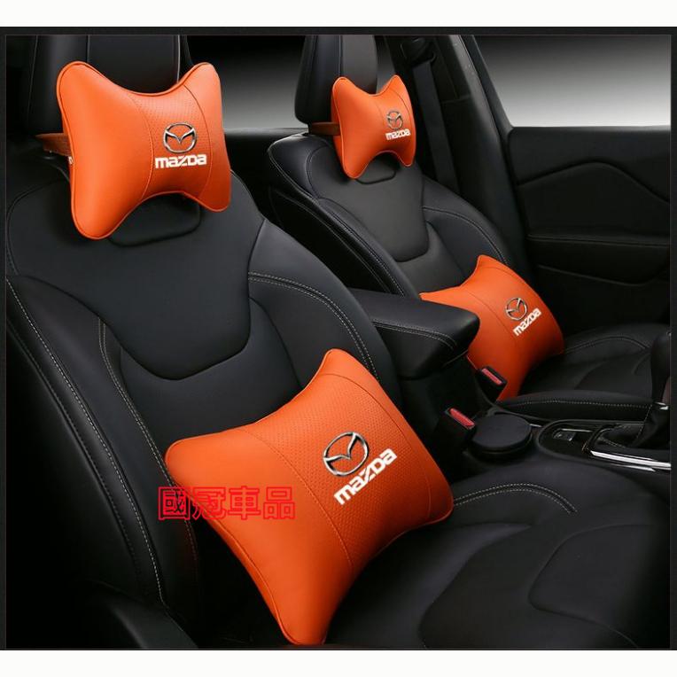 馬自達頭枕腰靠墊 護頸枕 專屬車標MAZDA 馬2 馬3  馬6 CX3 CX30 CX5 CX9 馬5四季通用靠枕-細節圖7