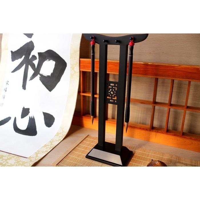 7117 - 【中華筆莊】官帽筆架-古香 39x13x9.5cm 可掛8枝毛筆 ☆台灣品牌 - K-N05-細節圖5