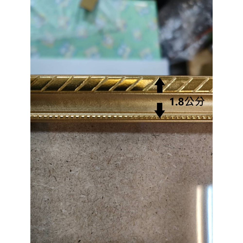 拼圖木框 - 台灣製721優質金色木框 (適用作品尺寸：26*38公分)-細節圖3