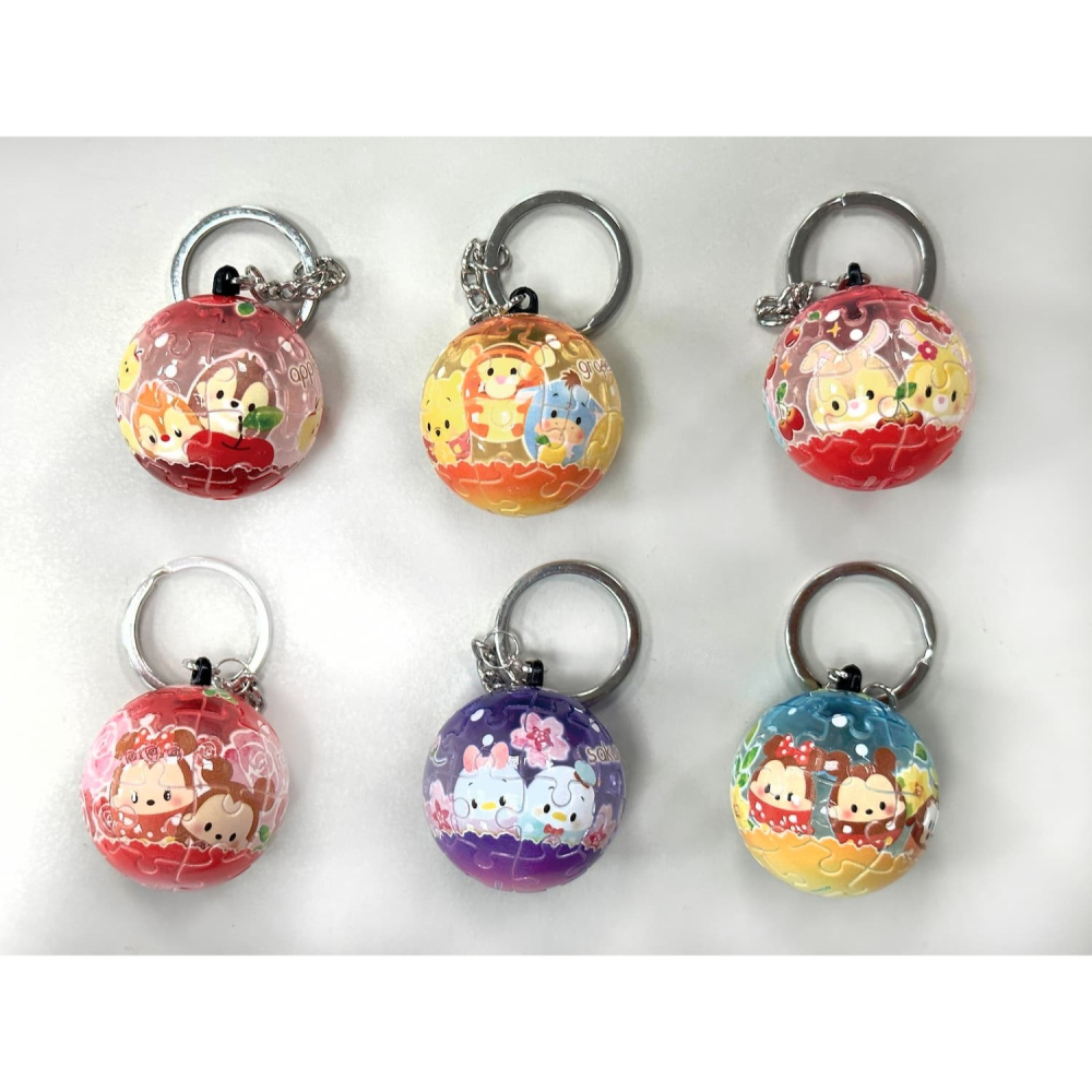 百耘圖-DISNEY UFUFY【水果花卉系列】梔子花透明款(1) 24片球形鑰匙圈拼圖 HPD0124189-細節圖2