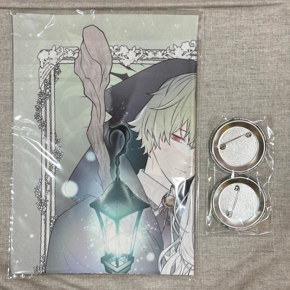 ［全新］PC 闇色の魔珠 ステラセット キャル リカ 布海報 徽章 乙女遊戲 Daisy2-細節圖2