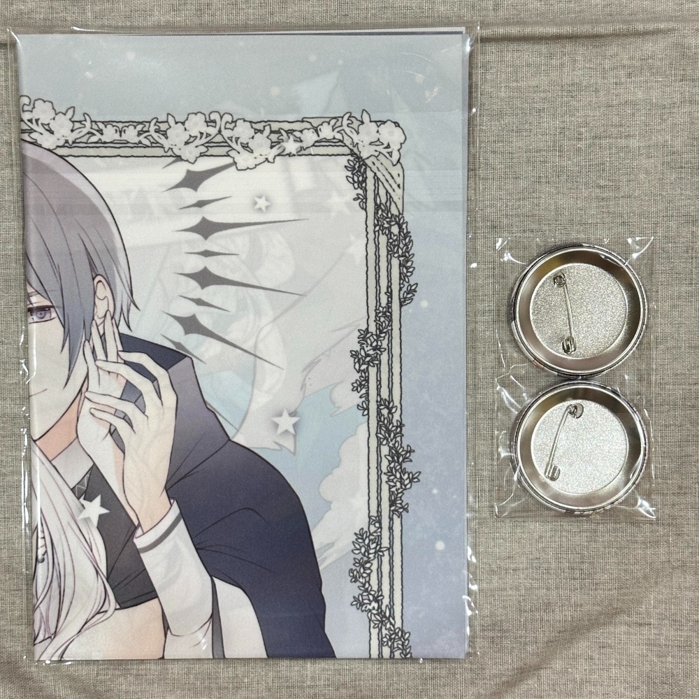 ［全新］PC 闇色の魔珠 ステラセット フィン リカ 布海報 徽章 乙女遊戲 Daisy2-細節圖2