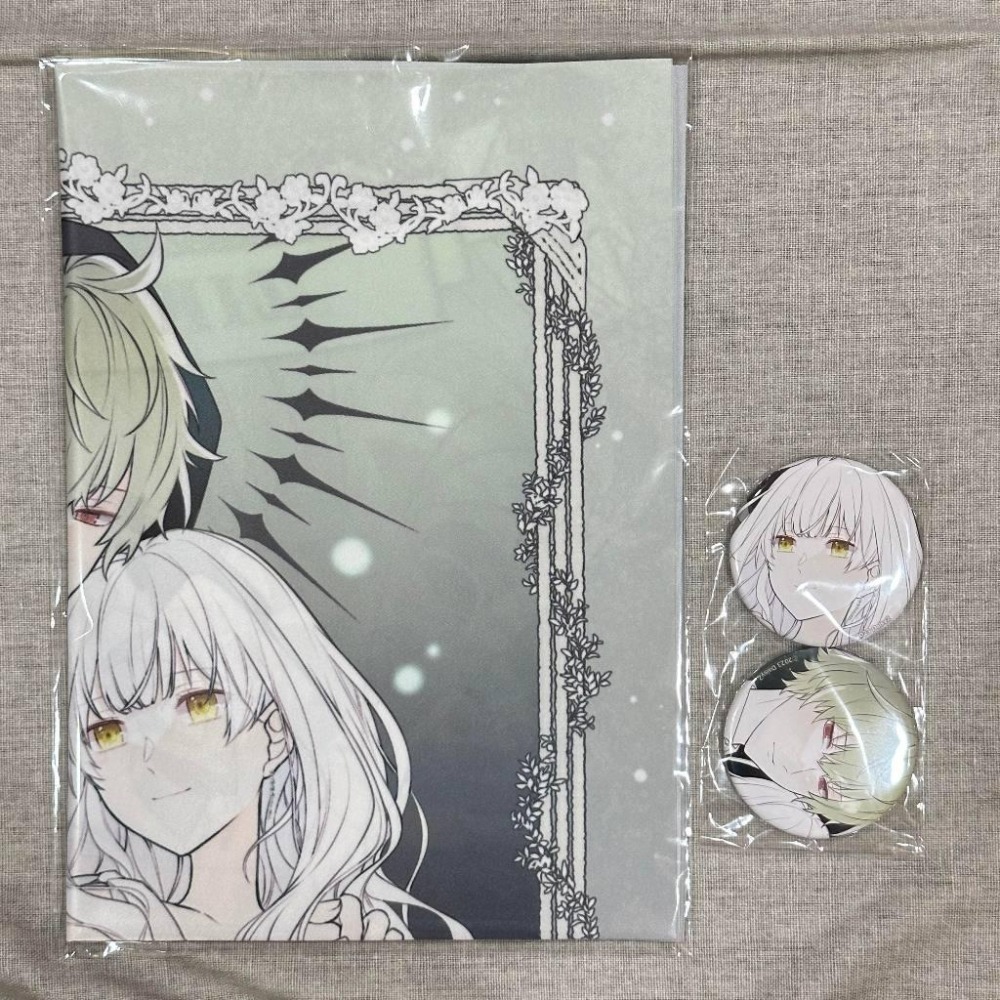［全新］PC 闇色の魔珠 ステラセット キャル リカ 布海報 徽章 乙女遊戲 Daisy2-細節圖2
