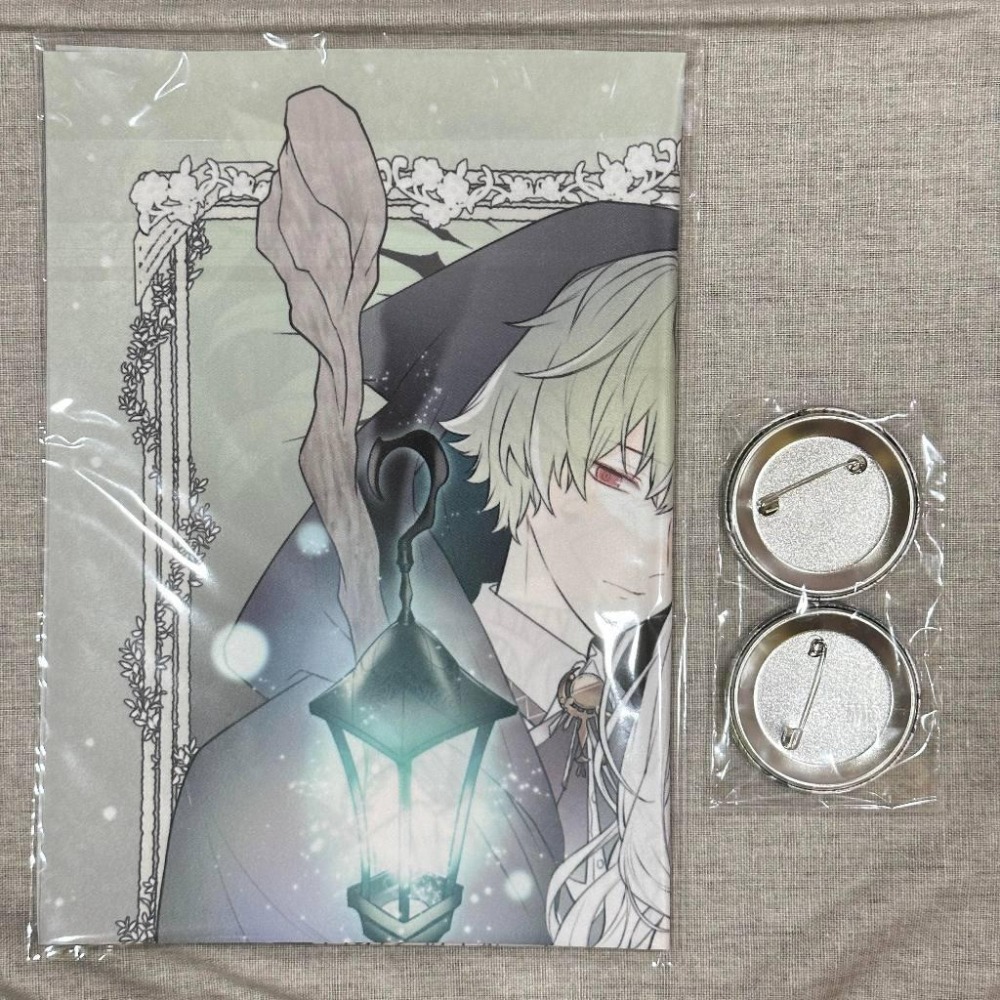 ［全新］PC 闇色の魔珠 ステラセット キャル リカ 布海報 徽章 乙女遊戲 Daisy2-細節圖3