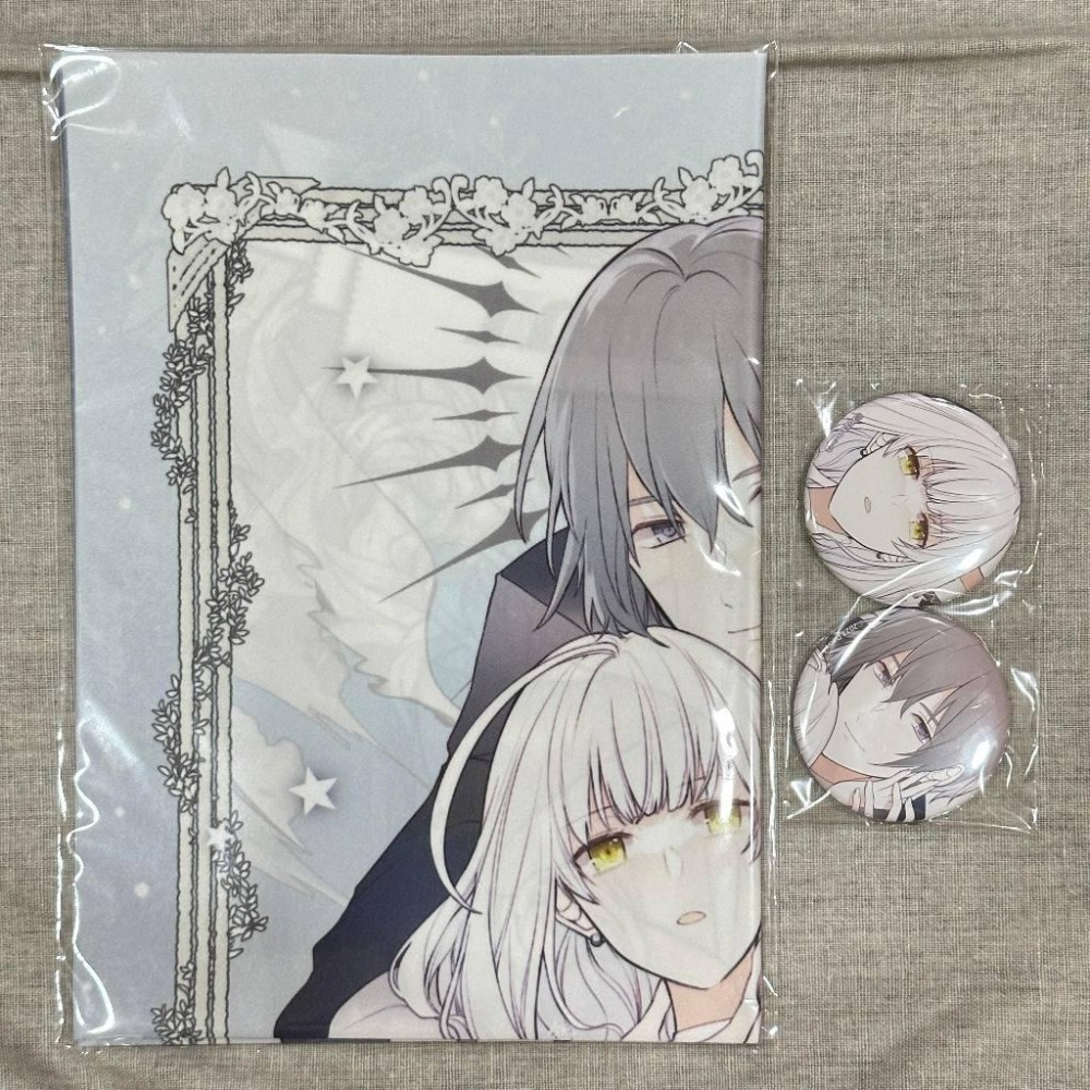 ［全新］PC 闇色の魔珠 ステラセット フィン リカ 布海報 徽章 乙女遊戲 Daisy2-細節圖2