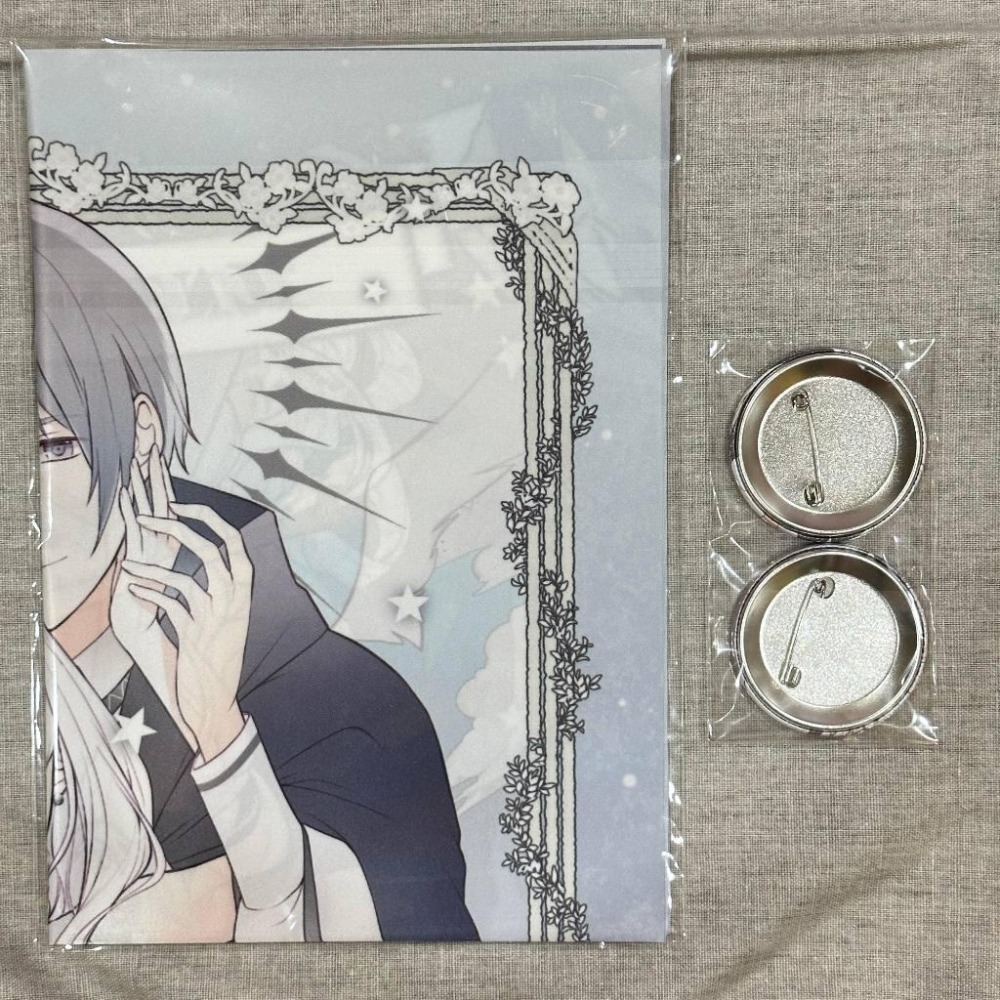 ［全新］PC 闇色の魔珠 ステラセット フィン リカ 布海報 徽章 乙女遊戲 Daisy2-細節圖3