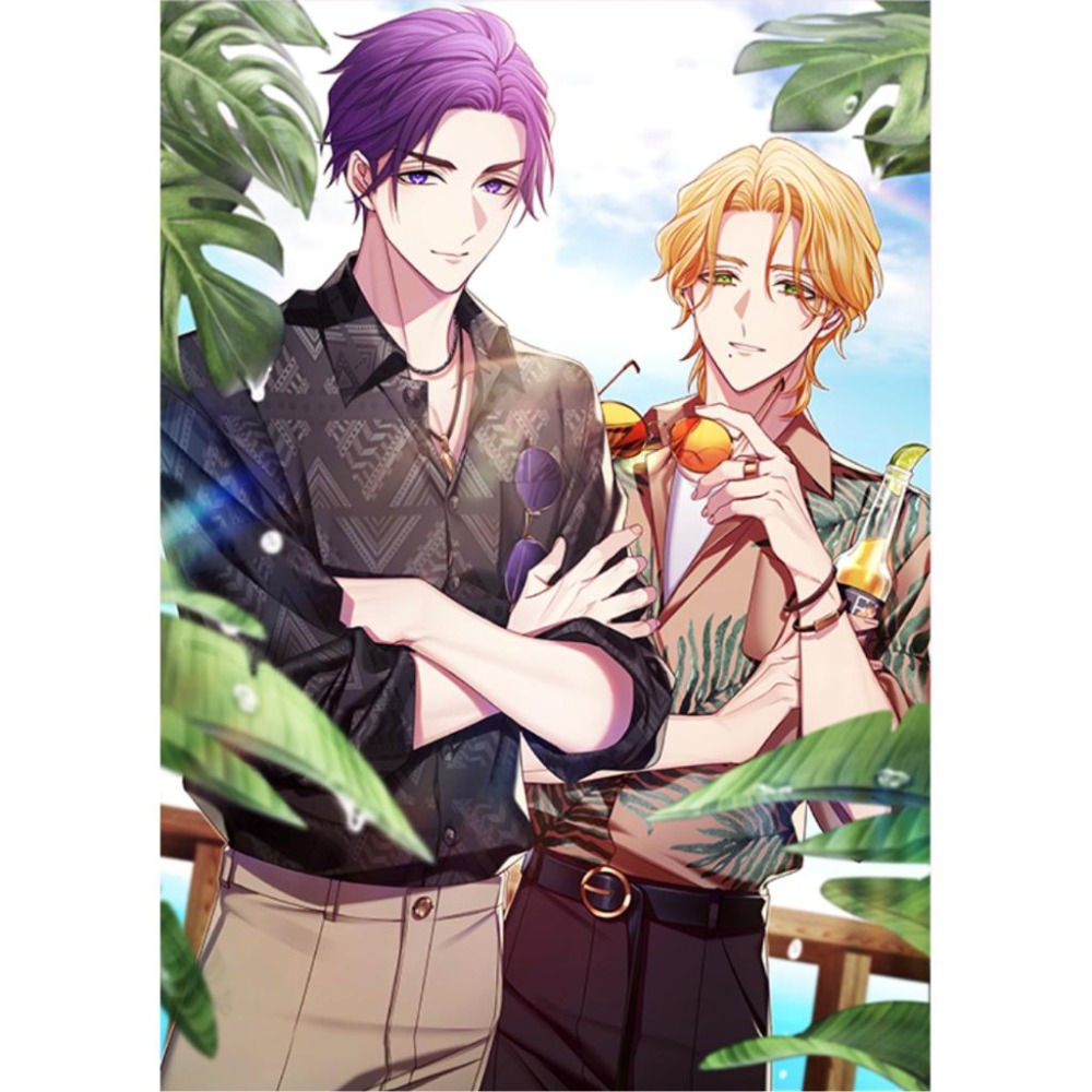 ［全新］Switch 花笑む彼と ＆ bloom ハナカレ 花好似他 B3布海報 徽章 MintLip 乙女遊戲-細節圖2