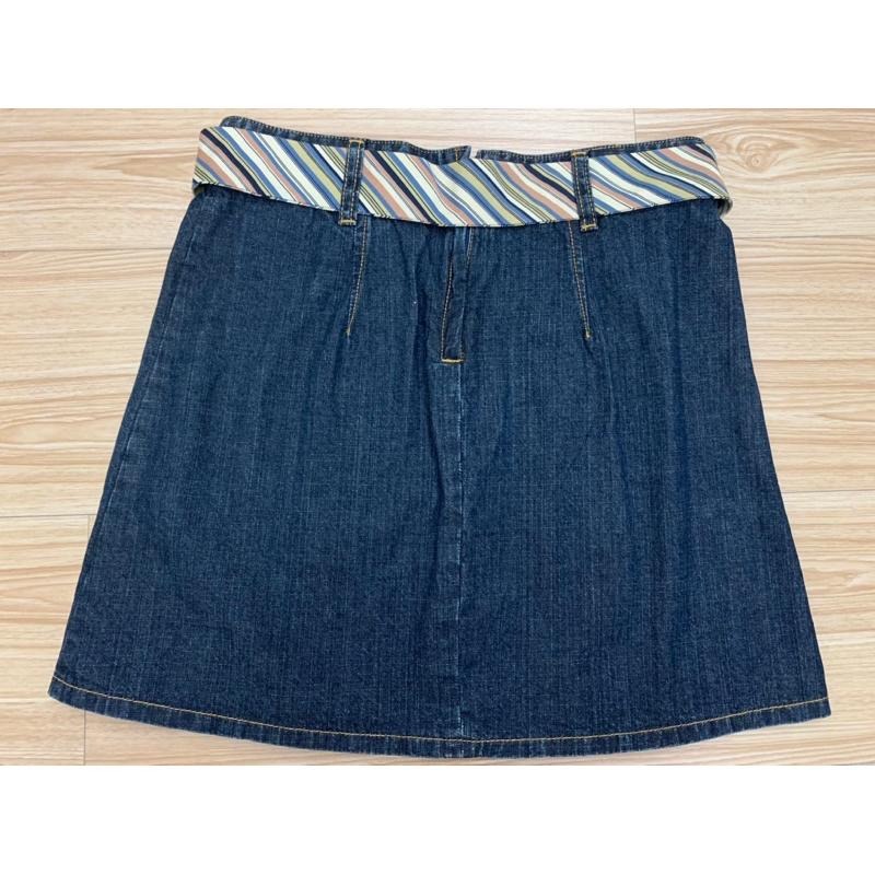 全新 HANG TEN 百摺丹寧牛仔裙（附腰帶）-吊牌未拆，原價$890-細節圖5