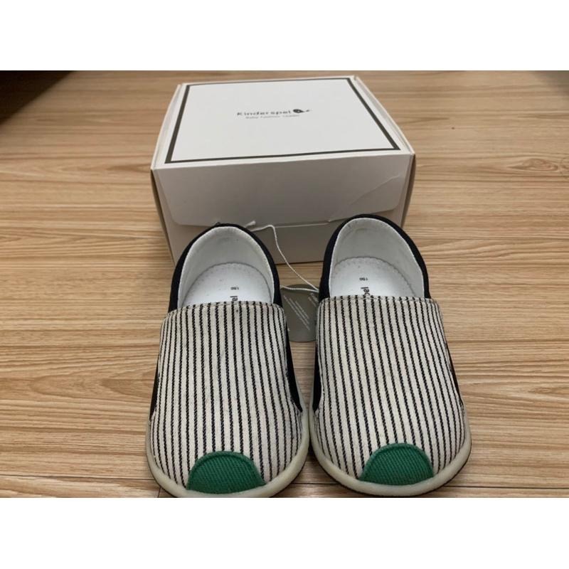 近全新 Kinderspel 嬰兒寶寶幼兒兒童 郊遊趣休閒學步鞋 條紋小紳士 15cm $1490 童鞋 休閒鞋-細節圖3