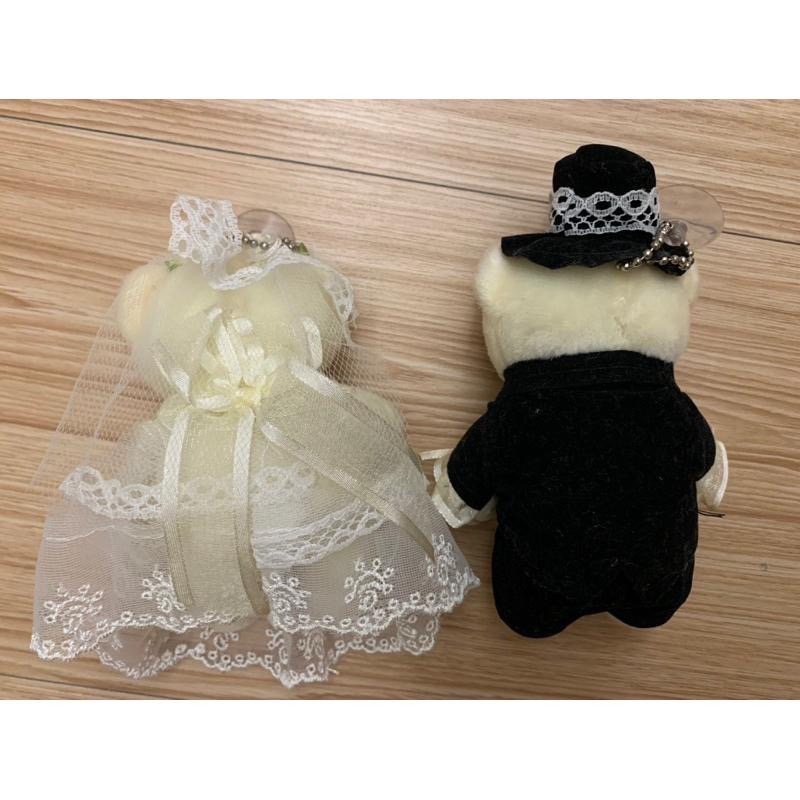 全新 結婚婚禮新郎新娘小熊一對 （坐姿版）-細節圖2