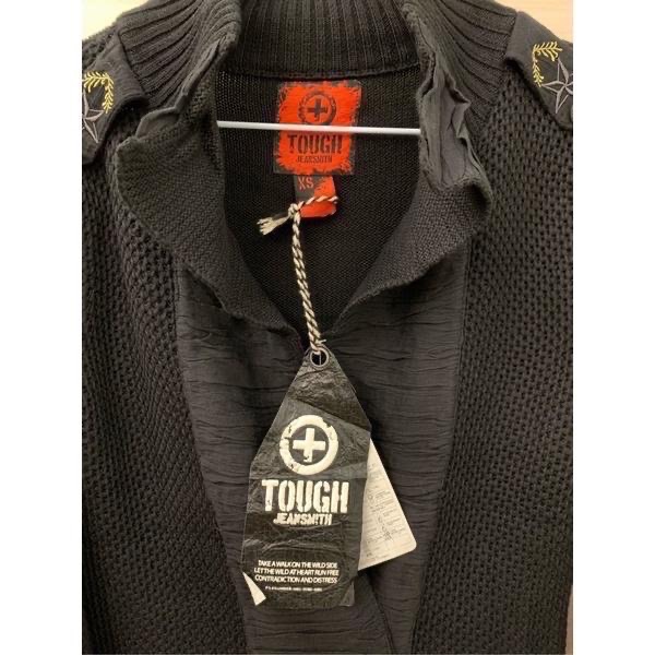 全新TOUGH Jeansmith軍裝造型立領毛線外套-吊牌未拆，原價$4480-細節圖3