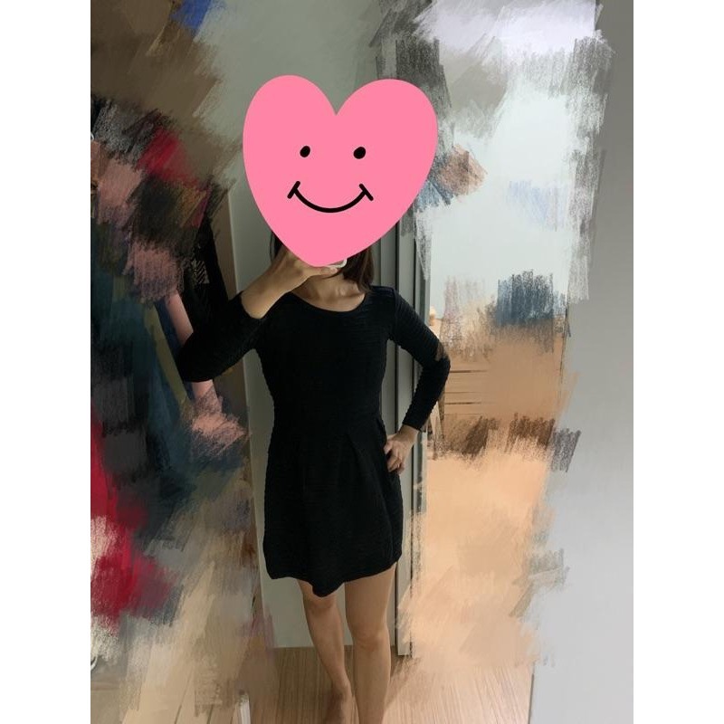 全新 PSGB毛線針織線條腰間抓皺連身裙 洋裝 原價$780 吊牌未拆-細節圖6