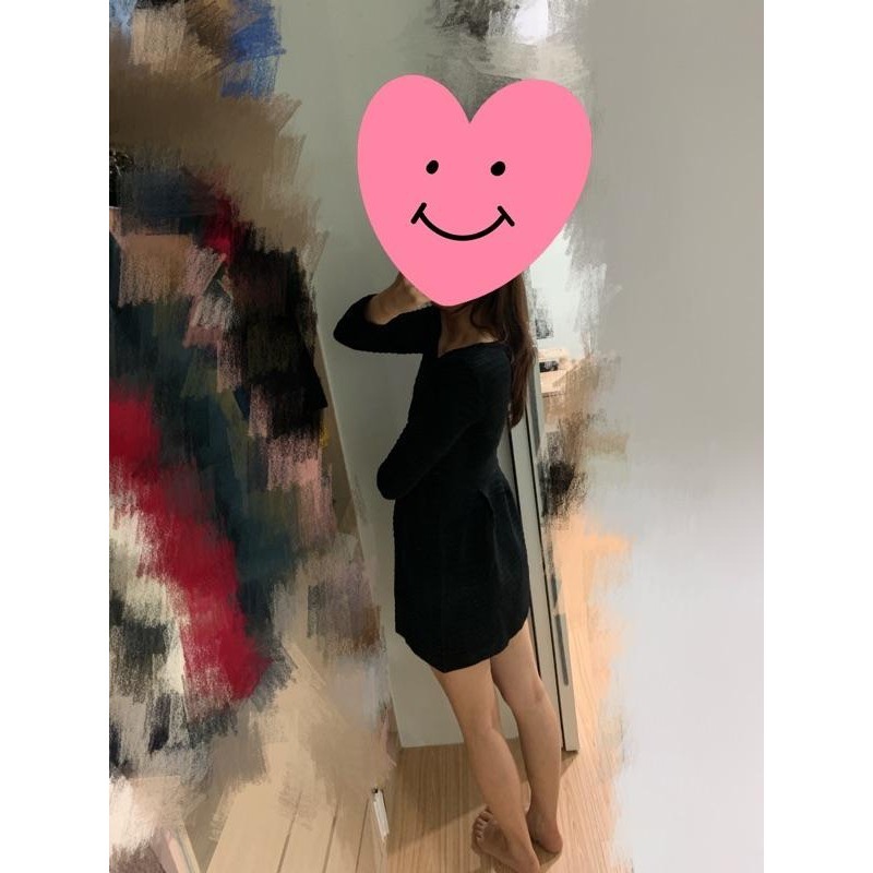 全新 PSGB毛線針織線條腰間抓皺連身裙 洋裝 原價$780 吊牌未拆-細節圖7