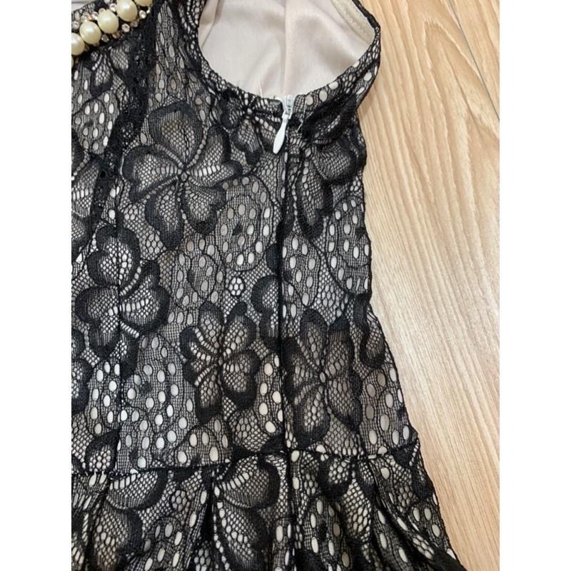 全新 Sassy 領珍珠織花蕾絲鏤空洋裝 吊牌未拆 原價$790-細節圖4