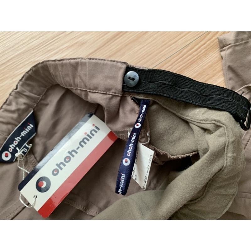 全新 ohoh-mini 歐歐咪妮立體口袋褲管拉鍊造型七分褲 孕婦褲 吊牌未拆-細節圖4