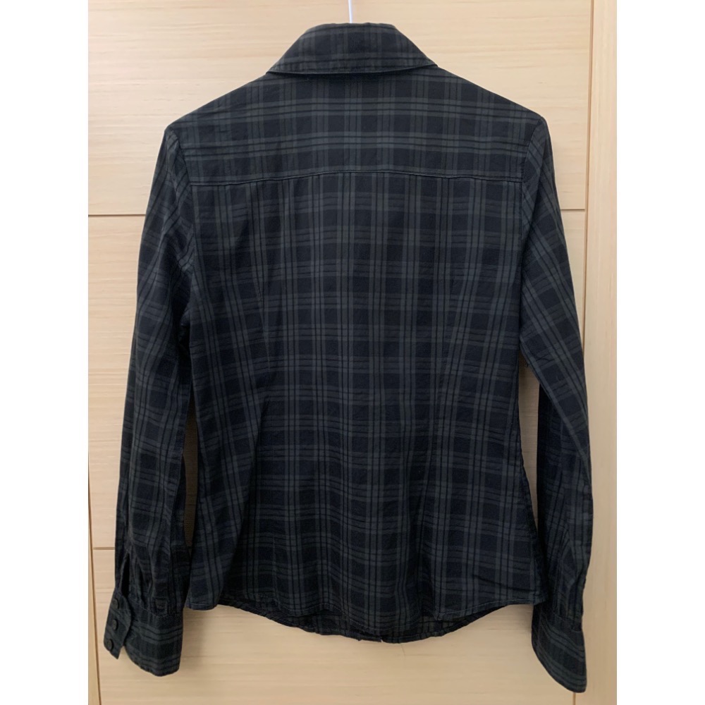 全新 NET 經典格紋胸前荷葉造型襯衫 原價$999 吊牌未拆-細節圖2