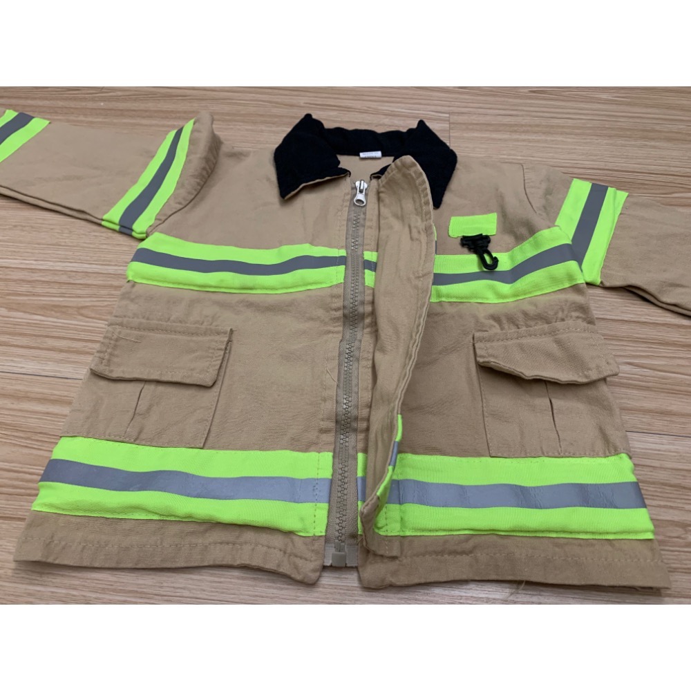 二手極新 萬聖節兒童裝扮派對變裝服裝  兒童職業演習 兒童消防員套裝 120公分-細節圖4