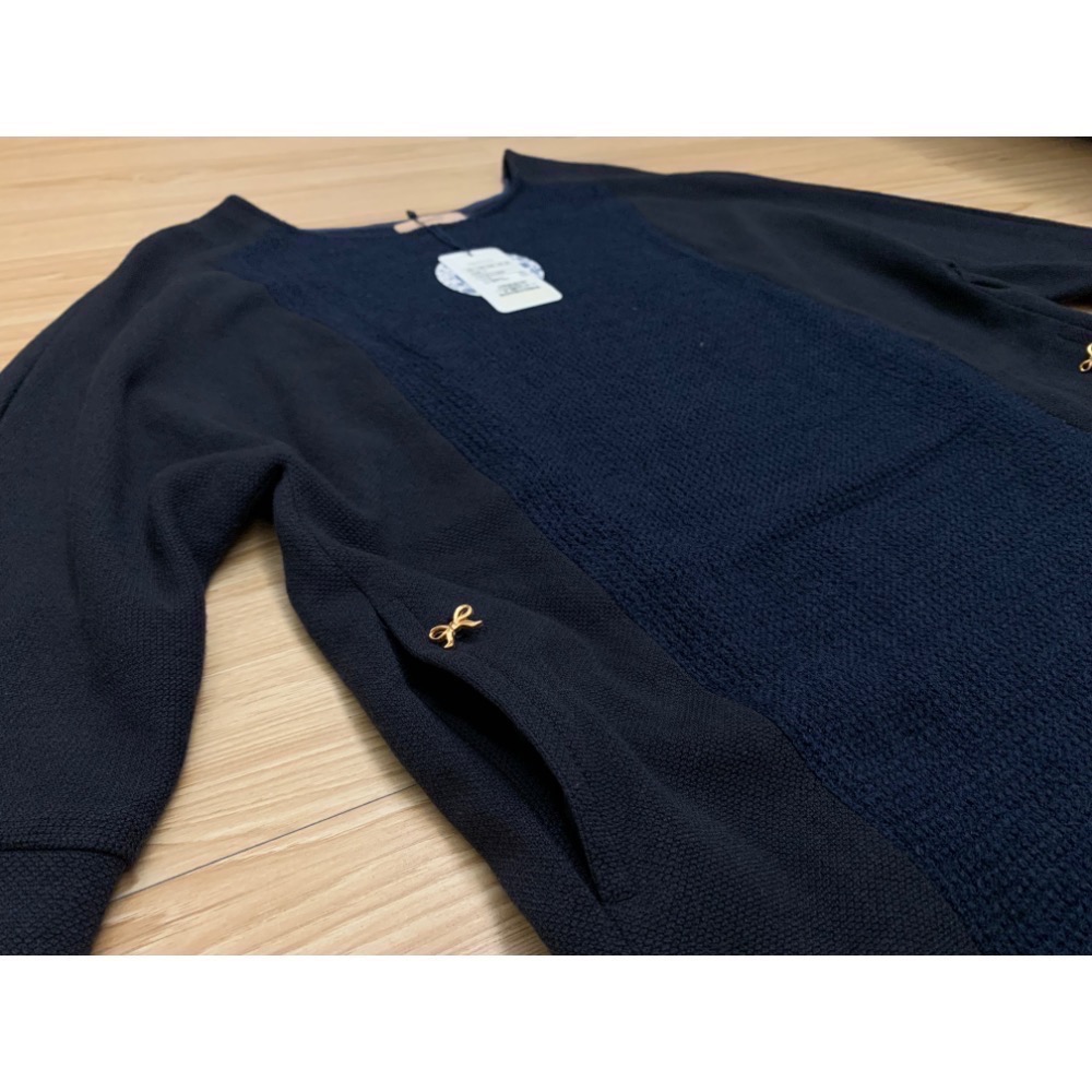 全新 epanouir 落肩飛鼠袖針織拼接洋裝 原價$2980 吊牌未拆-細節圖4