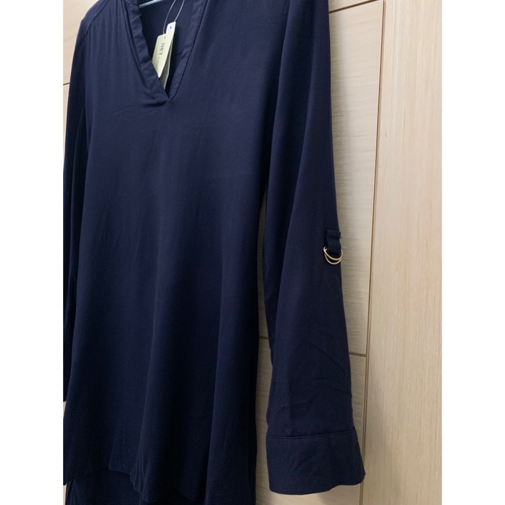 全新 NET 輕柔舒適嫘縈綁帶休閒洋裝 原價$699 吊牌未拆-細節圖3