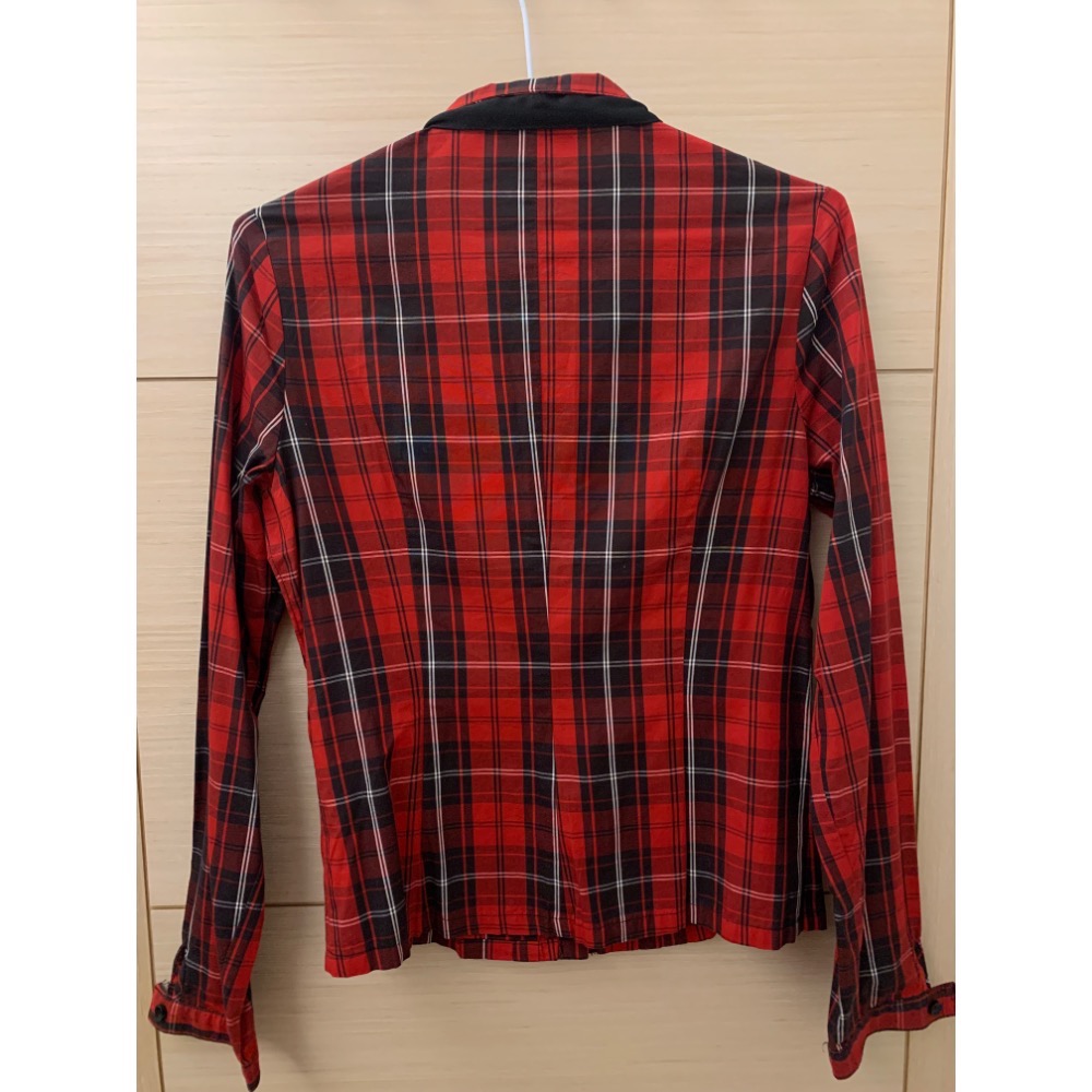 全新 專櫃 MA-TSU Mi 瑪之蜜 蘇格蘭經典格紋領結蝴蝶結襯衫 原價三千多元-細節圖4