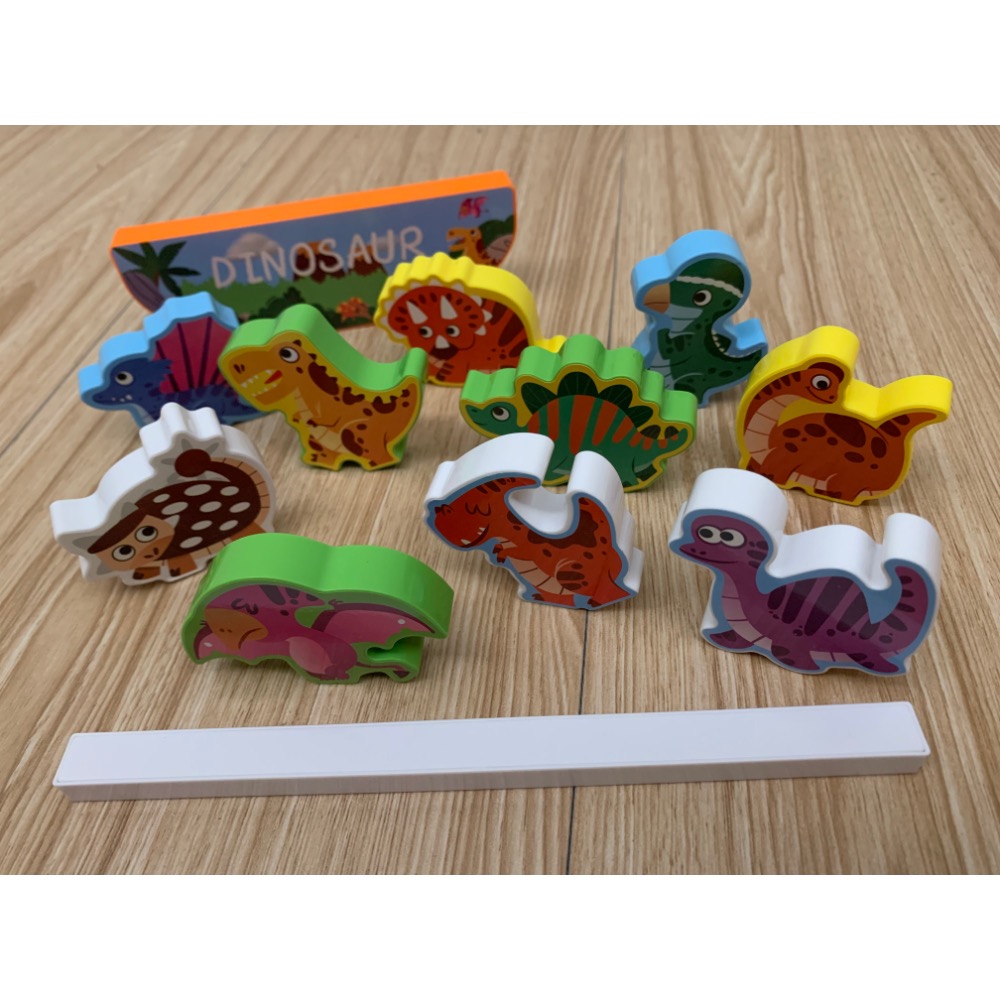 近全新 恐龍平衡積木 疊疊樂 桌遊 堆疊遊戲 Dinosaur Stacking Game-細節圖11