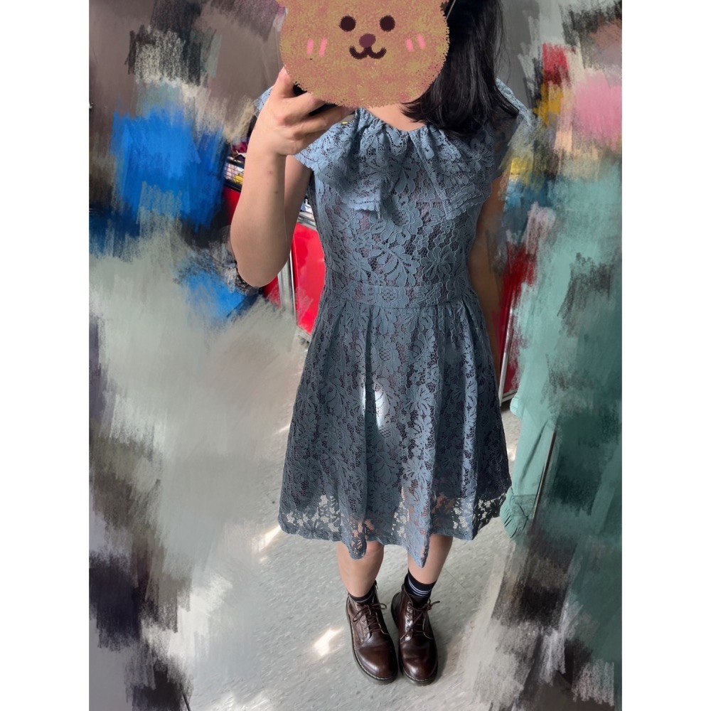 全新 epanouir 氣質鏤空蕾絲雕花洋裝 原價$2980-細節圖7