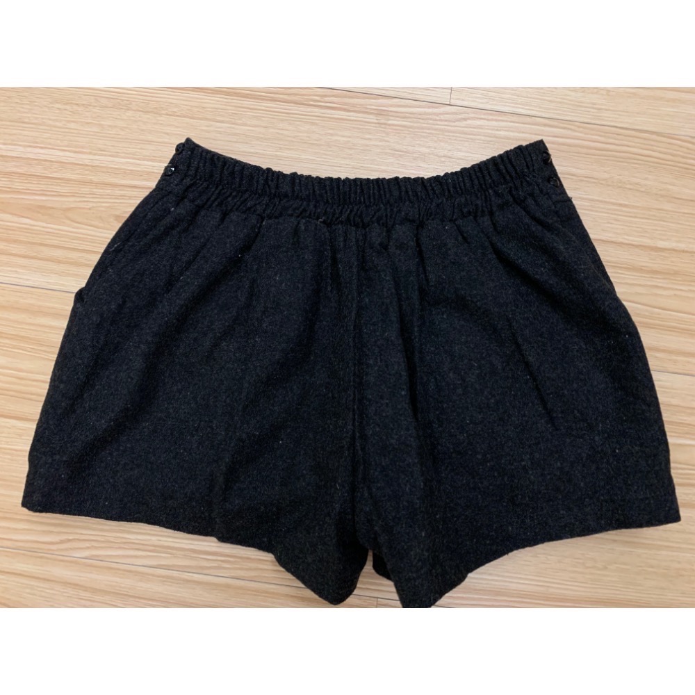 全新 腰部鑽飾毛呢褲裙-細節圖4