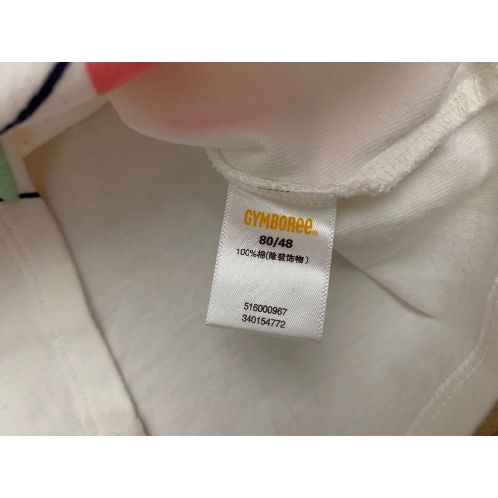 二手極新 GYMBOREE 健寶園 女童幼兒寶寶兒童 立體電繡印花上衣 80cm 童裝-細節圖3