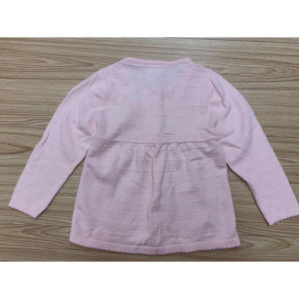 全新 GYMBOREE 健寶園 兒童女童花朵造型抓皺排釦針織外套 約95cm 童裝-細節圖4