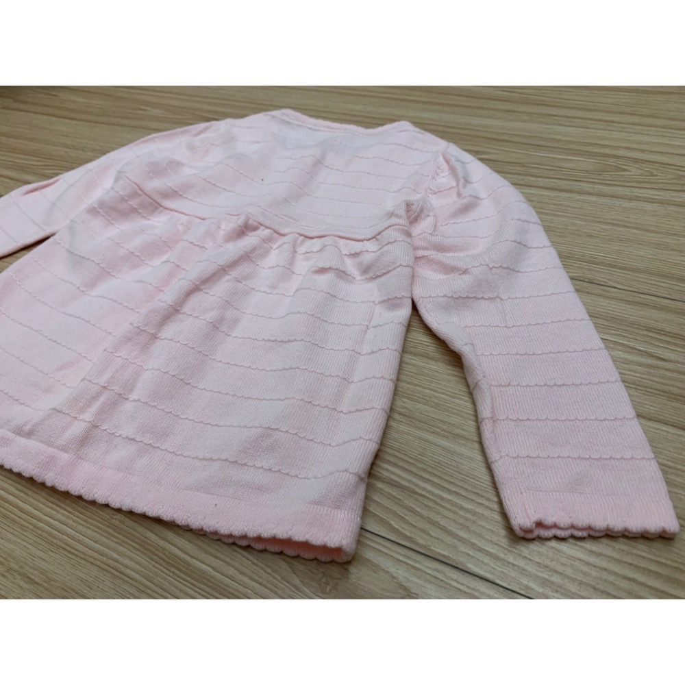 全新 GYMBOREE 健寶園 兒童女童花朵造型抓皺排釦針織外套 約95cm 童裝-細節圖5