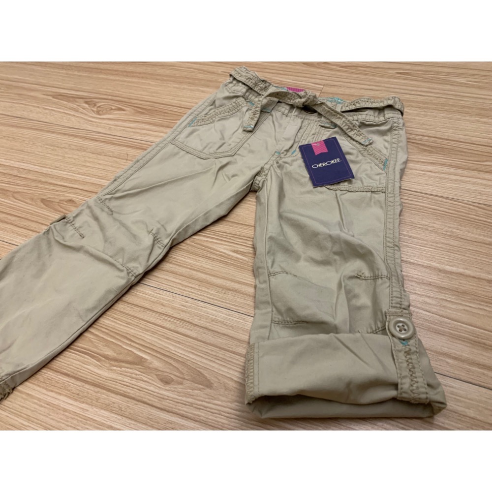 全新 CHEROKEE 幼兒寶寶兒童休閒寬鬆口袋工作褲 長褲 寬褲 2T 童裝-細節圖4