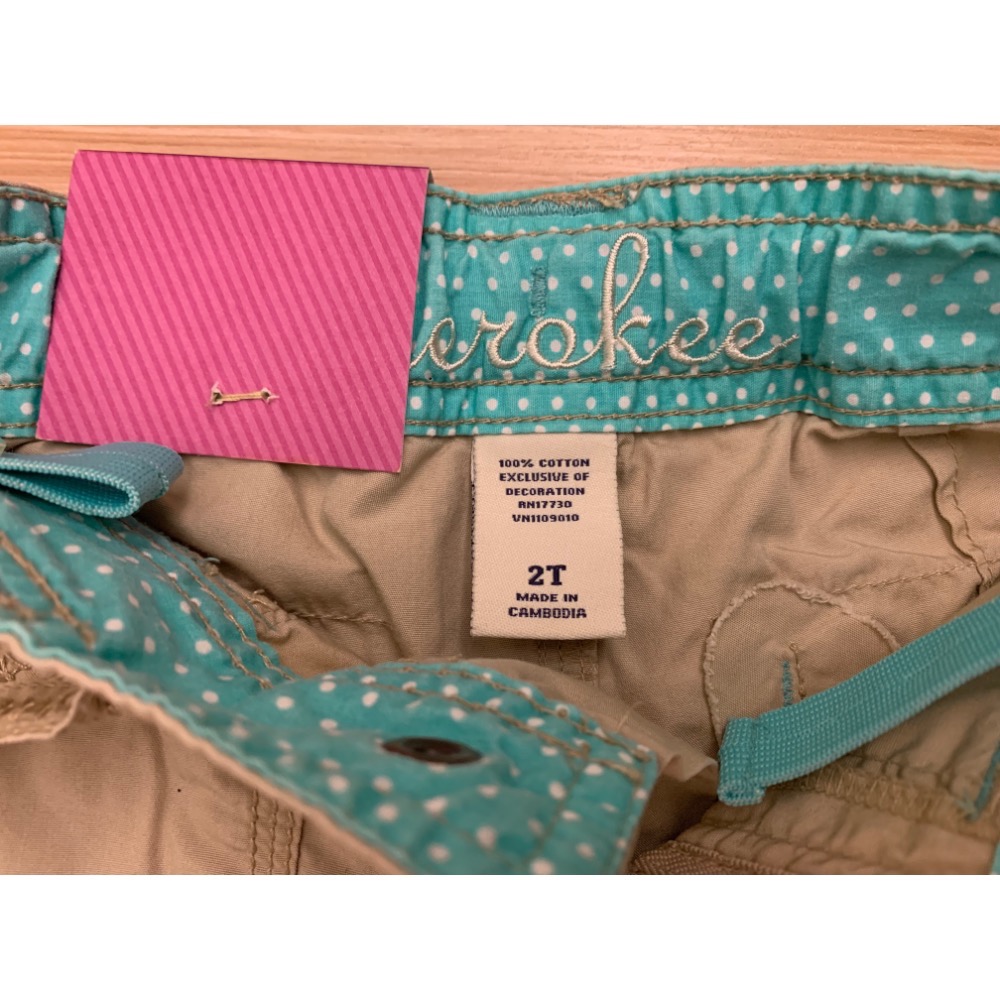 全新 CHEROKEE 幼兒寶寶兒童休閒寬鬆口袋工作褲 長褲 寬褲 2T 童裝-細節圖7